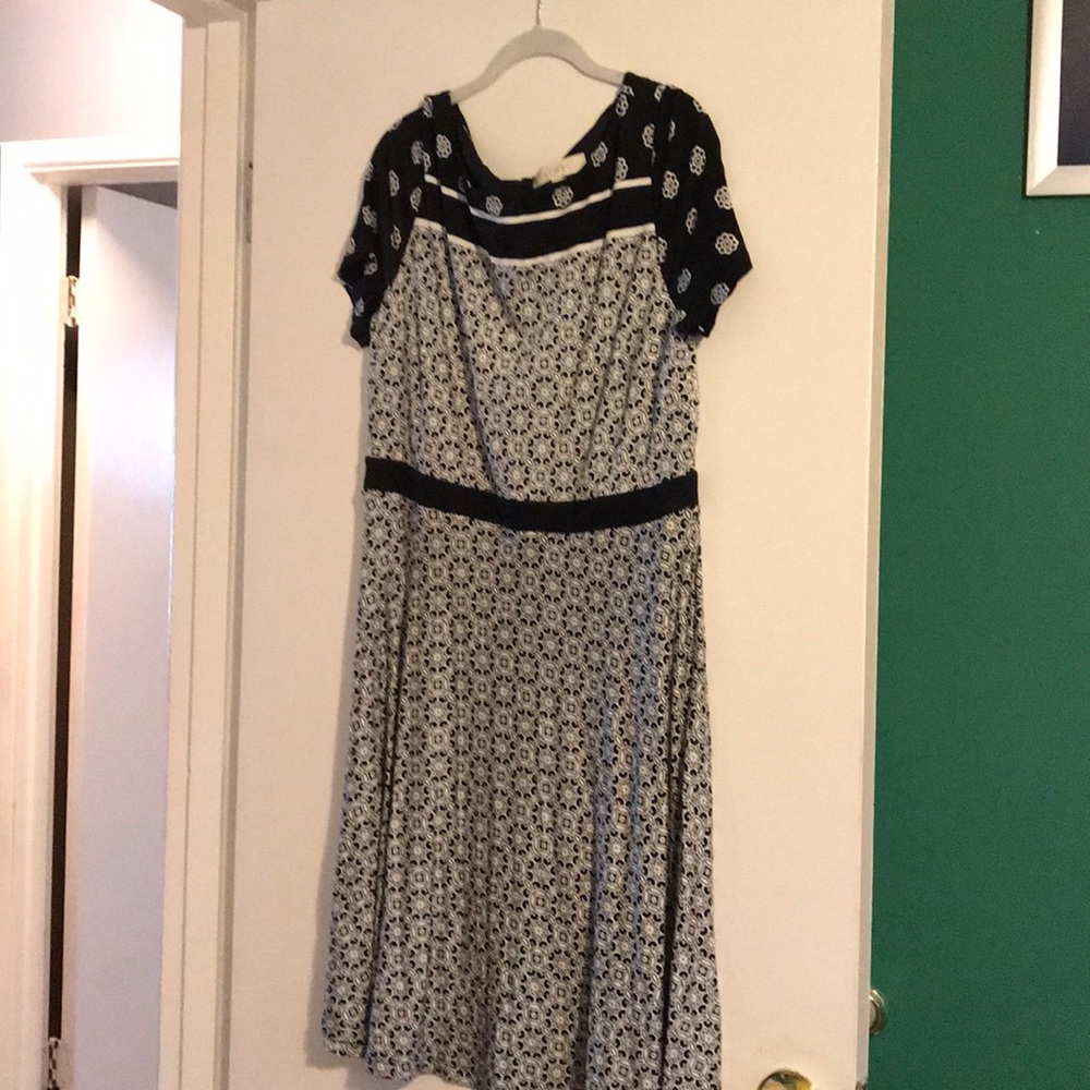 Loft Black & White Dress